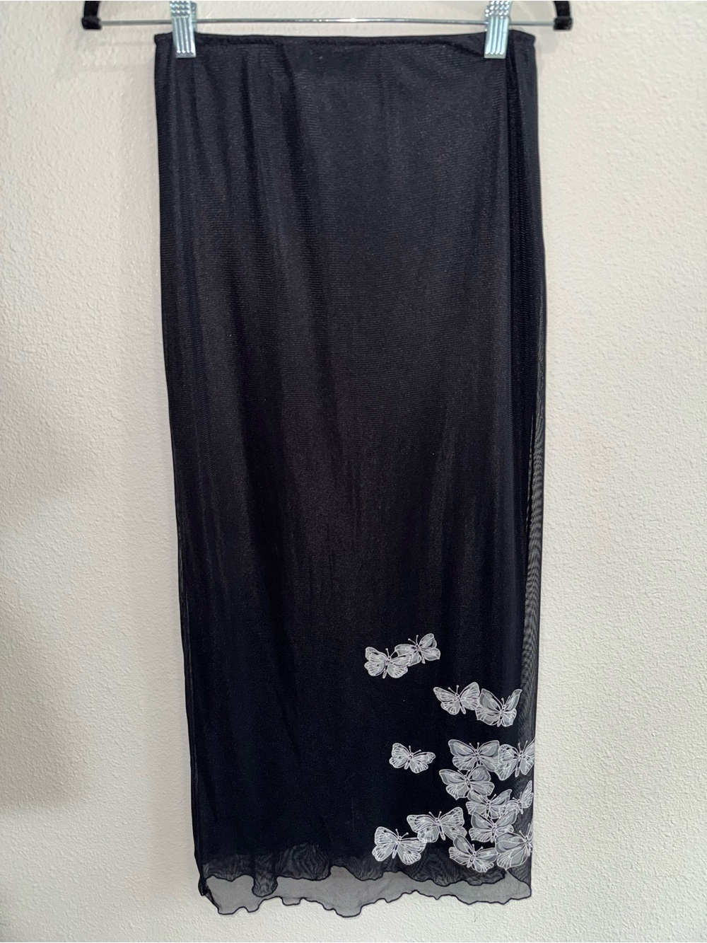 Vintage Y2K joule mesh Black
Overlay Butterfly Skirt Goth Romantic size small